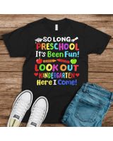 So Long Preschool Happy Last Day Of School Class Of 2023 Shirt Unisex Standard T-Shirt black s